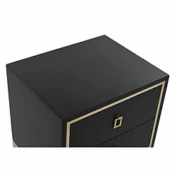 Table de Nuit DKD Home Decor Noir Multicouleur Doré Bois Métal 30 x 40 cm 50 x 40 x 53 cm