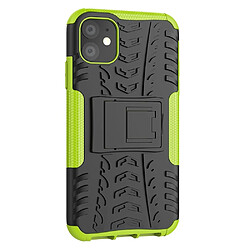 Wewoo Coque Rigide Pour iPhone 11 Texture TPU + PC Antichoc avec Support Vert