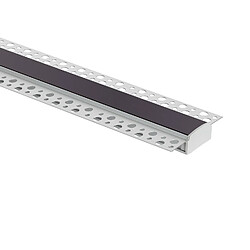 Acheter Ledkia Profilé Aluminium Intégration dans Plâtre / Placo pour Double Ruban LED Jusqu'à 20mm Capot translucide 6 m