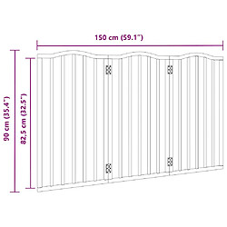 vidaXL Barrière pour chien pliable 3 panneaux 150 cm bois de peuplier pas cher