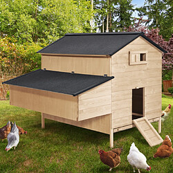 Idmarket Poulailler chalet XXL pour poules avec pondoir en