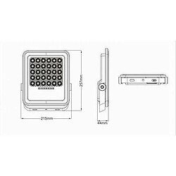 Tradex LED 100 WATTS AVEC PANNEAU SOLAIRE LUMIÈRE NATURELLE 4000K TÉLÉCOMMANDE TK09-100W