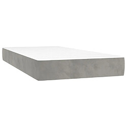 Acheter vidaXL Sommier à lattes de lit et matelas Gris clair 80x200 cm Velours