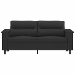 Avis Maison Chic Canapé à 2 places,Sofa de Salon,Canapé droit Noir 140 cm Tissu microfibre -GKD552733