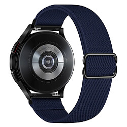 Bracelet en nylon élastique réglable tressée de 20 mm bleu nuit pour votre Samsung Galaxy Watch4 Classic 42mm 46mm