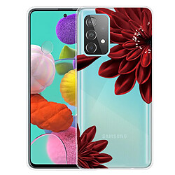 Coque en TPU antichoc fleurs rouges pour votre Samsung Galaxy A13 4G