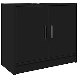 vidaXL Armoire d'évier noir 63x29x55 cm bois d'ingénierie