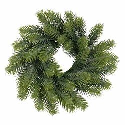 BigBuy Christmas Couronne de Noël Vert PVC 30 x 30 cm