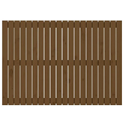 Avis vidaXL Tête de lit murale Marron miel 127,5x3x90 cm Bois massif de pin