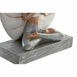 Figurine Décorative DKD Home Decor 16 x 7,5 x 21 cm Gris Blanc Yoga (2 Unités)