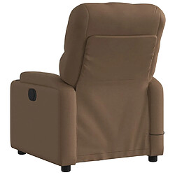 Acheter vidaXL Fauteuil inclinable de massage électrique marron tissu