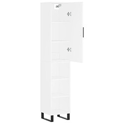 Avis vidaXL Buffet haut Blanc 34,5x34x180 cm Bois d'ingénierie