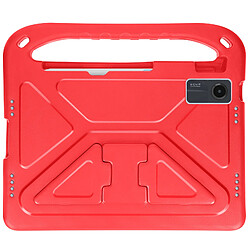 Avizar Coque Antichoc Enfant pour Xiaomi Redmi Pad SE avec Poignée et Support Rouge