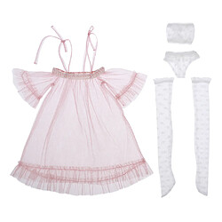 Avis 1/3 Mode Princesse Dress Set Fille Poupée Dress Set Accessoires Poupée Rose