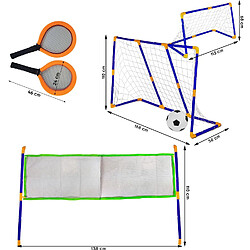 Acheter Lean Toys DEPORTE Set multisport jeu enfants 3 en 1 badminton volley football