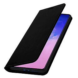 Avizar Étui Samsung Galaxy S10 Lite Cuir Véritable Porte cartes Support Vidéo noir