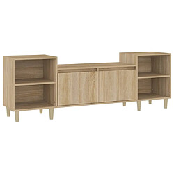 Maison Chic Meuble TV scandinave - Banc TV pour salon Chêne sonoma 160x35x55 cm Bois d'ingénierie -MN35752