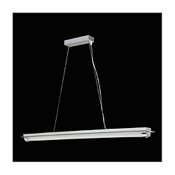 Luminaire Center Suspension LED Mirroir Tube Cristal K9 Chrome poli