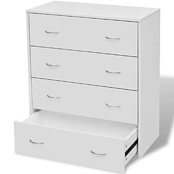 vidaXL Buffet avec 4 tiroirs 60x30,5x71 cm Blanc