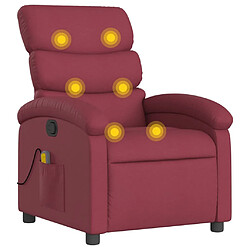 Maison Chic Fauteuil de massage inclinable,Fauteuil luxe de relaxation Rouge bordeaux Tissu -MN27262