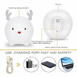 Acheter Universal Interrupteur tactile pour cerf d'enfant lumineux à LED, lumière de nuit en silicone portable, lumière de sommeil à LED, options de couleur multiples, adapté à la chambre de bébé, chambre à coucher, salon, camping, pique-nique, (blanc)