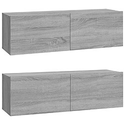 Avis Maison Chic Ensemble de meubles TV 6 pcs | Banc TV Moderne pour salon | Meuble de Rangement - Sonoma gris Bois d'ingénierie -MN62184