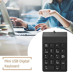 Acheter Universal Clavier numérique USB filaire, mini clavier numérique, clavier numérique, ordinateur portable 18 pouces iMac/Mac Pro//Air/Pro(Le noir)