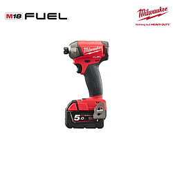 Visseuse à choc silencieuse MILWAUKEE FUEL M18 FQID-502X - 2 batteries 18V 5.0Ah - 1 chargeur rapide M12-18FC 4933451790 