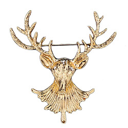 Broche de tête de Rennes de cerfs occidentaux 3D Broches de Noël Ornements de nouveauté Or pas cher