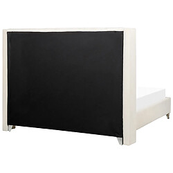 Acheter Beliani Lit double en velours blanc cassé 160 x 200 cm LUBBON