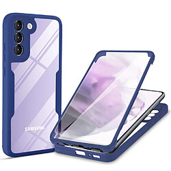 Coque en TPU + acrylique bleu marine pour votre Samsung Galaxy S22 5G