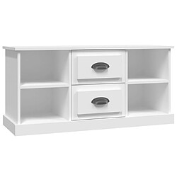 vidaXL Meuble TV blanc 99,5x35,5x48 cm bois d'ingénierie