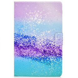 Etui en PU fermeture magnétique avec porte-cartes Paillettes violettes pour votre Samsung Galaxy Tab A8 (2021) SM-X200/SM-X205