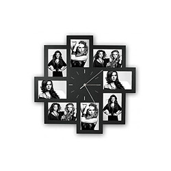 Zep Horloge Murale avec 8 Photos Noir 10 x 15 cm.