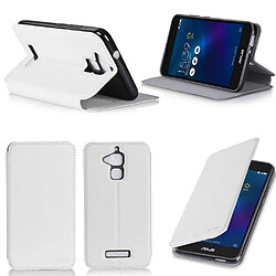 Xeptio Etui luxe Asus Zenfone 3 MAX ZC520TL blanc avec stand - Housse pochette