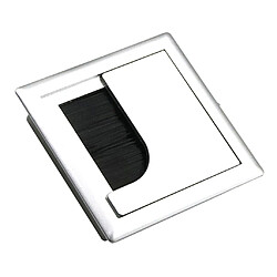 Acheter Rectangle En Aluminium 8 * 8cm De Trou De Fil De Câble De Table De Table D'œillet D'ordinateur De Bureau