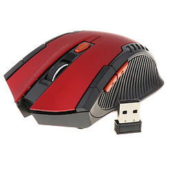 Souris sans fil 2.4ghz usb pour souris optiques d'ordinateur portable défiler rouge