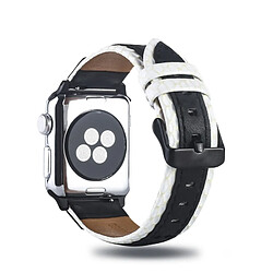 Acheter Wewoo Bande de montre en cuir pleine fleur avec trou carré pour Apple Watch séries 4, 3 et 2 et 1, 42 et 44 mm