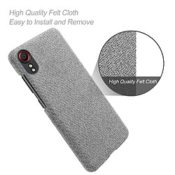 Coque en TPU + PU Tissu enduit bien protégé gris clair pour votre Samsung Galaxy Xcover 5