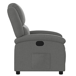 Avis vidaXL Fauteuil inclinable Gris foncé Tissu