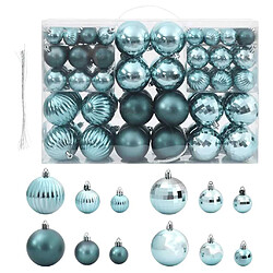 vidaXL Boules de Noël 100 pcs vert Ø3/4/6 cm