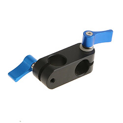 Avis 15mm tourner à angle droit support d'adaptateur de pince de tige de 90 degrés pour caméra bleu