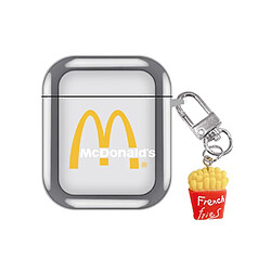 GUPBOO Airpods Coque Housse Étui Protecteur Compatible pour AirPods 3-Pendentif frites M Kee