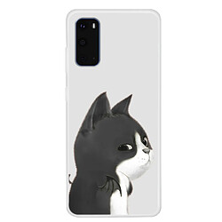 Coque en TPU impression de motifs souple chat arrogant pour votre Samsung Galaxy S20