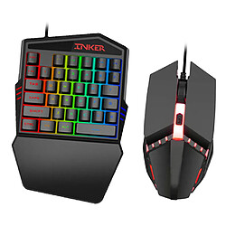 Rétroéclairage Clavier De Jeu à Une Main Souris Support De Refroidissement Clavier + Souris