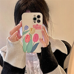 GUPBOO Étui pour iPhoneXsMax coque de téléphone brodée tulip girl style coréen