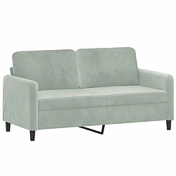 Acheter Maison Chic Ensemble de canapés 2 pcs avec coussins, Canapé droit Sofa pour Salon gris clair velours -GKD778469