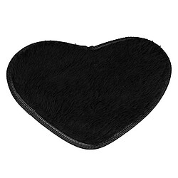 Wewoo Tapis de Bain Antidérapants en Forme de Coeur de Décoration de MaisonTaille 30 * 40CM Noir