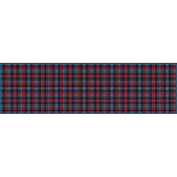 Alter Chemin de cuisine, 100% Made in Italy, Tapis antitache avec impression numérique, Chemin de table antidérapant et lavable, Modèle Tartan - Damaris, cm 180x52