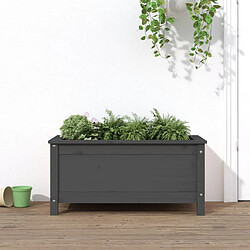 Maison Chic Jardinière,Bac à fleurs - pot de fleur gris 82,5x40x39 cm bois massif de pin -GKD59497